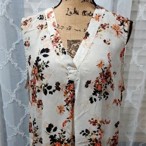 Chiffon emaline sleeveless blouse